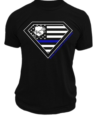 Thin blue store line superhero shirt